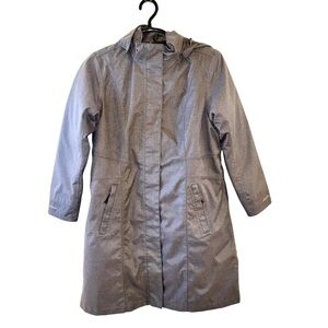 Eddie Bauer Women’s Girl on the Go Insulated Trench Coat Dark Charcoal Petite L